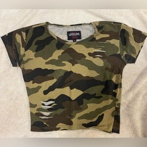 Camo crop top